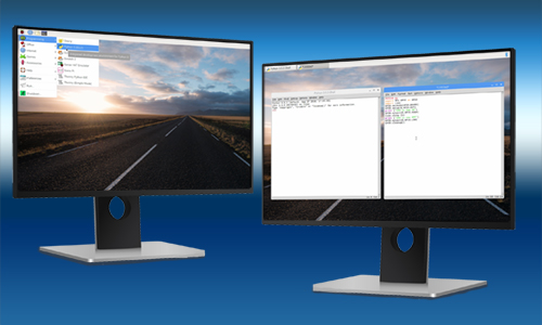 Desktop computer screens