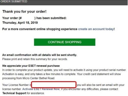microcenter eset trial or full license