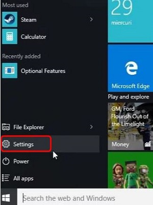 Windows Desktop, Windows Icon, Click settings