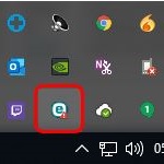 Windows: Show hidden icons, ESET icon