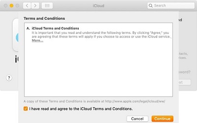 iCloud terms and conditions windows