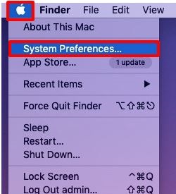 Apple desktop, Apple menu, System Preferences