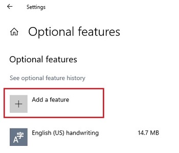 Optional features, Add a feature