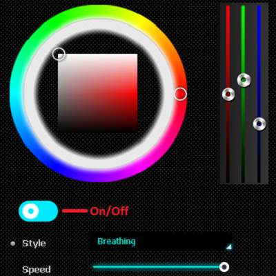 Polychrome RGB Application, Color Selection