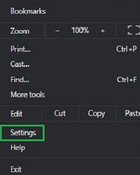 Chrome settings choices