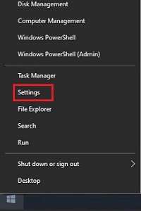 Quick Access Menu, Settings