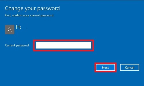 password entry box