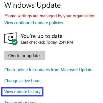 Windows Update History