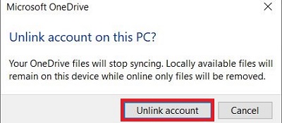Unlink this PC, unlink account