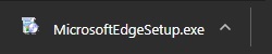 Microsoft Edge Setup executable file