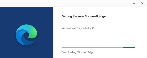 Microsoft Edge download window