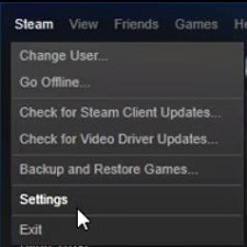 Steam settings