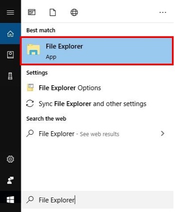 Windows 10 Desktop, Cortana, File Explorer