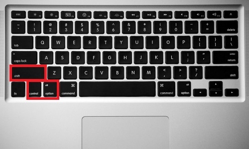 Keyboard, Keys shift, control, option