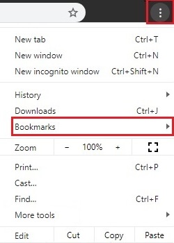 Google Chrome, customize and control Google Chrome, Bookmarks