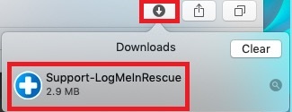 Safari, downloads tab