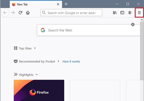 Mozilla Firefox, Menu button