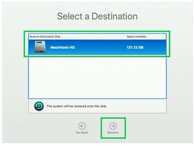 Destination, Mac hard drive