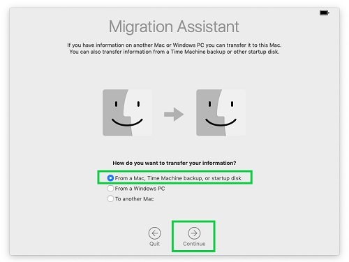 Migration Assistant, Data source