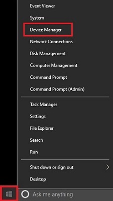 Quick Access Menu, Device Manager