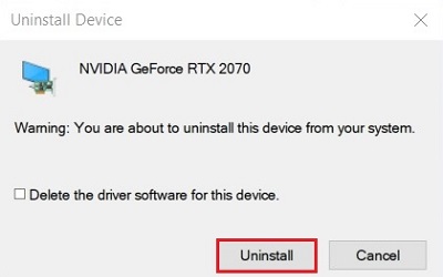 Uninstall Device, Uninstall