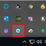 Windows, Show hidden icons, ESET icon