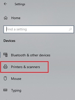 Device Settings Printers  scanners
