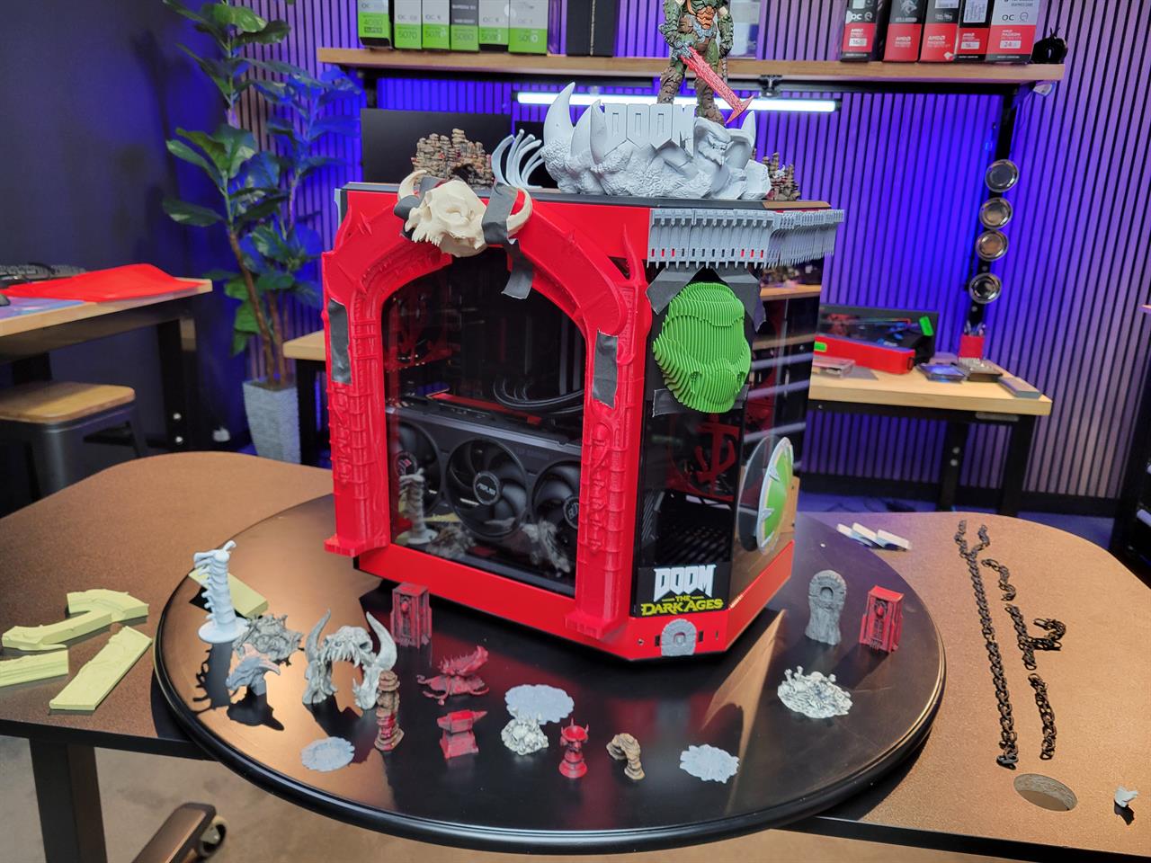 micro center doom dark ages custom pc