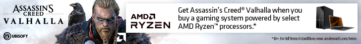 Get Assassin's Creed Valhalla when you buy select AMD Ryzen processors.