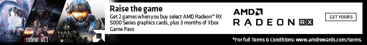 Raise the game. Get 2 games when you buy select AMD Radeon RX 5000 Series graphics cards, plus 3 months of Xbox Game Pass