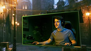 Monitor with in game graphics