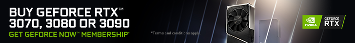 Buy GeForce RTX 3070, 3080, or 3090, get GeForce NOW membership