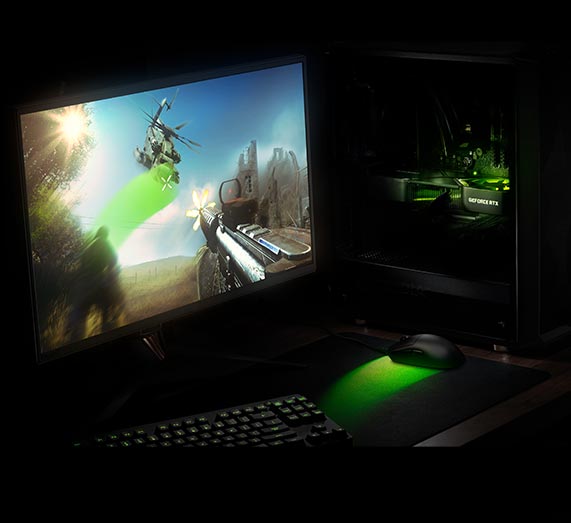 Monitor with game play action