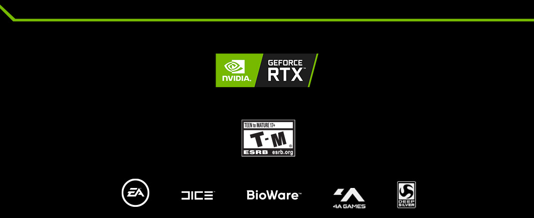 NVIDIA and associated promo brand logos