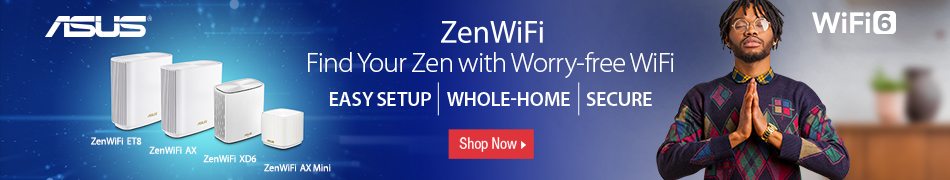 ASUS ZenWiFi - Find
Your Zen with Worry-free WiFi. Easy Setup, Whole Whole-home, Secure. Shop
Now