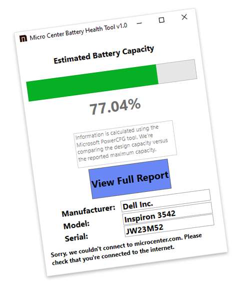 laptop battery status