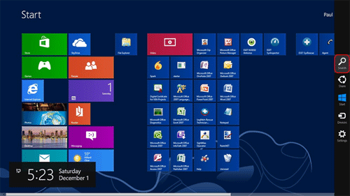 Windows 8 Charms, Search