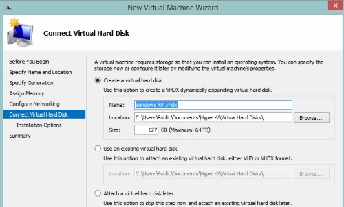 New Virtual Machine Wizard