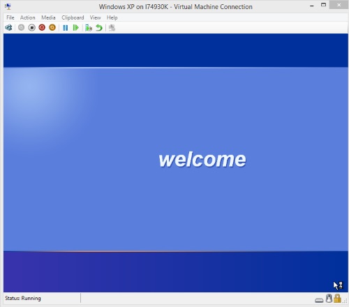 Virtual Machine Connection, Windows XP Setup