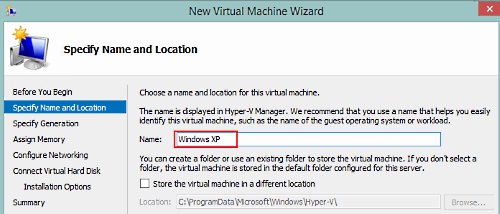 New Virtual Machine Wizard