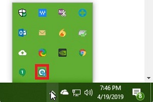 Windows Taskbar ESET Icon