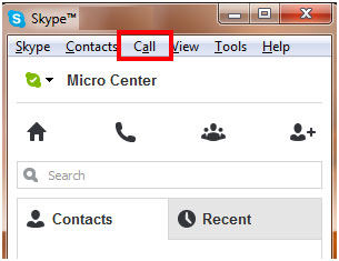 Skype for Windows, Call Settigns
