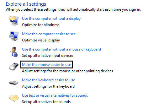 Windows 8 Make Mouse Easier