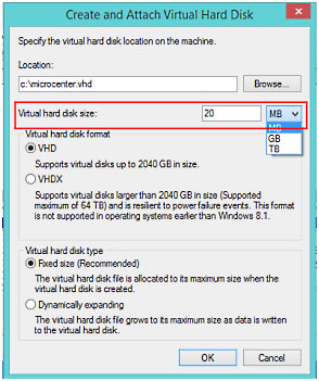 Windows 8.1 VHD Size