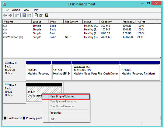 Disk Management, VHD, New Volume