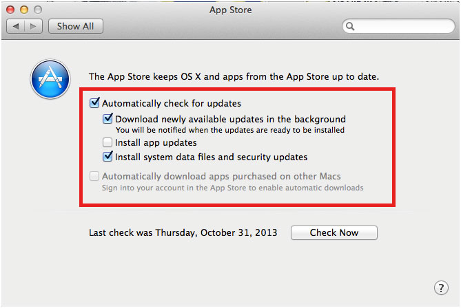 app store update settings