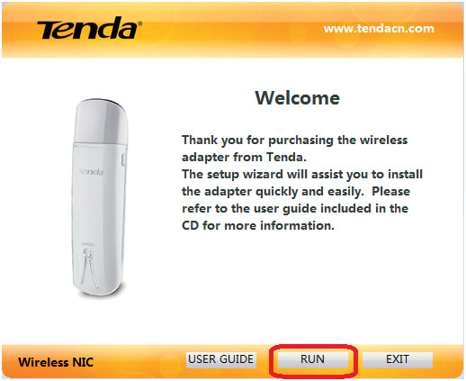 Tenda Wireless Setup Screen