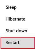 Windows 8 Power Button Options, Restart