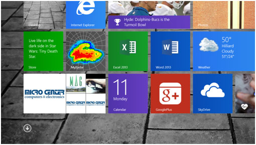 Windows 8.1 Start Screen, Main