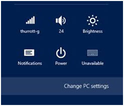 Windows 8 Change PC Settings